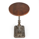 Ellis 22.5 in. Seat Height Round Wood and Metal Adjustable Height Pedestal Side Table by Butler Specialty Company