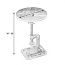 Ellis 22.5 in. Seat Height Round Wood and Metal Adjustable Height Pedestal Side Table by Butler Specialty Company