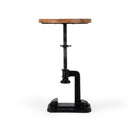 Ellis 22.5 in. Seat Height Round Wood and Metal Adjustable Height Pedestal Side Table by Butler Specialty Company