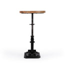 Ellis 22.5 in. Seat Height Round Wood and Metal Adjustable Height Pedestal Side Table by Butler Specialty Company