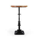 Ellis 22.5 in. Seat Height Round Wood and Metal Adjustable Height Pedestal Side Table by Butler Specialty Company