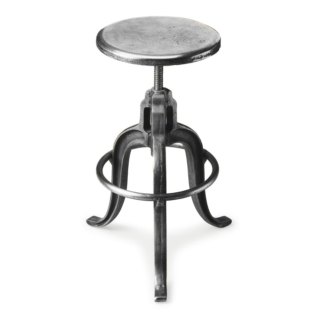 Parnell 22 in. Seat Height Round All Metal Adjustable Height Backless Bar Stool with Footrest by Butler Specialty Company