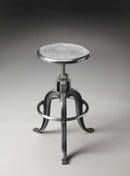 Parnell 22 in. Seat Height Round All Metal Adjustable Height Backless Bar Stool with Footrest by Butler Specialty Company