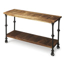 Fontainebleau 47.5 in. W Rectangular Wood Industrial Chic Console Table with Lower Open Shelf by Butler Specialty Company