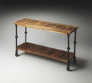 Fontainebleau 47.5 in. W Rectangular Wood Industrial Chic Console Table with Lower Open Shelf by Butler Specialty Company
