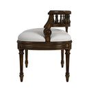 Hathaway 37 in. W Oval Upholstered and Wood Traditional Low Back Accent Bench by Butler Specialty Company