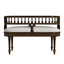 Hathaway 37 in. W Oval Upholstered and Wood Traditional Low Back Accent Bench by Butler Specialty Company