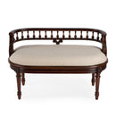 Hathaway 37 in. W Oval Upholstered and Wood Traditional Low Back Accent Bench by Butler Specialty Company