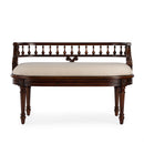 Hathaway 37 in. W Oval Upholstered and Wood Traditional Low Back Accent Bench by Butler Specialty Company