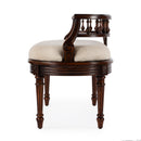 Hathaway 37 in. W Oval Upholstered and Wood Traditional Low Back Accent Bench by Butler Specialty Company