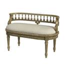 Hathaway 37 in. W Oval Upholstered and Wood Traditional Low Back Accent Bench by Butler Specialty Company