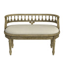 Hathaway 37 in. W Oval Upholstered and Wood Traditional Low Back Accent Bench by Butler Specialty Company