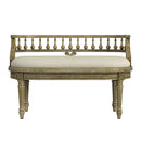 Hathaway 37 in. W Oval Upholstered and Wood Traditional Low Back Accent Bench by Butler Specialty Company
