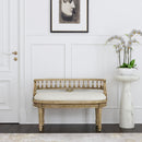 Hathaway 37 in. W Oval Upholstered and Wood Traditional Low Back Accent Bench by Butler Specialty Company