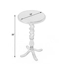 Kolmar 13 in. W Round All Metal Pedestal Base Side Table by Butler Specialty Company