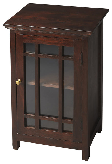 Baxter 15.75 in. W Rectangular Wood and Glass 1 Door Accent Storage Cabinet by Butler Specialty Company
