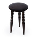 Fluornoy 14 in. W Round Wood Side Table with Tripod Carved and Tapered Legs by Butler Specialty Company