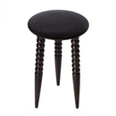 Fluornoy 14 in. W Round Wood Side Table with Tripod Carved and Tapered Legs by Butler Specialty Company