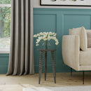 Fluornoy 14 in. W Round Wood Side Table with Tripod Carved and Tapered Legs by Butler Specialty Company