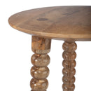 Fluornoy 14 in. W Round Wood Side Table with Tripod Carved and Tapered Legs by Butler Specialty Company