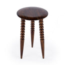 Fluornoy 14 in. W Round Wood Side Table with Tripod Carved and Tapered Legs by Butler Specialty Company
