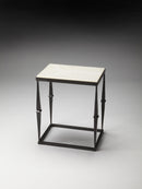 Jacoby 16 in. W Rectangular Marble and Wood Side Table by Butler Specialty Company