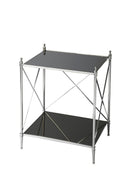 Deidre 20.5 in. W Rectangular Glass and Metal End Table by Butler Specialty Company