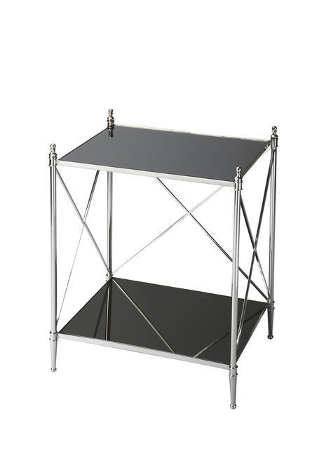 Deidre 20.5 in. W Rectangular Glass and Metal End Table by Butler Specialty Company