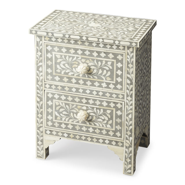 Vivienne 18 in. W Rectangular Bone Inlay 2 Drawer Accent Chest by Butler Specialty Company