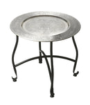 Moroccan 16 in. W Round Metal Tray Table by Butler Specialty Company