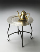 Moroccan 16 in. W Round Metal Tray Table by Butler Specialty Company