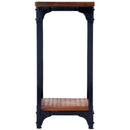 Gandolph 13.5 in. W Square Wood and Metal Industrial Chic Pedestal Stand with Lower Open Shelf by Butler Specialty Company