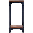 Gandolph 13.5 in. W Square Wood and Metal Industrial Chic Pedestal Stand with Lower Open Shelf by Butler Specialty Company