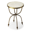 Hager 16 in. W Round Marble & Metal Side Table by Butler Specialty Company