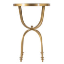 Hager 16 in. W Round Marble & Metal Side Table by Butler Specialty Company