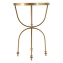 Hager 16 in. W Round Marble & Metal Side Table by Butler Specialty Company