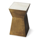 Asheville 12 in. W Square Marble and Metal Single Bunching SideTable by Butler Specialty Company