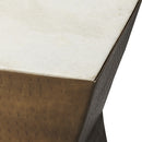Asheville 12 in. W Square Marble and Metal Single Bunching SideTable by Butler Specialty Company