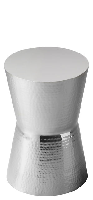 Dimple 12 in. W Round Metal Hourglass Shaped Drum Side Table by Butler Specialty Company