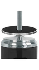 87" Outdoor Two Toned Patio Heater in Stainless Steel and Hammered Bronze