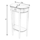 Wendell 17.5 in. W Demilune Wood Console Table with Lower Open Shelf by Butler Specialty Company