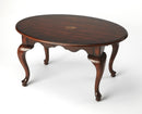 Grace 38 in. W Oval Wood Traditional Queen Anne Coffee Table by Butler Specialty Company
