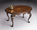 Grace 38 in. W Oval Wood Traditional Queen Anne Coffee Table by Butler Specialty Company