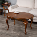 Grace 38 in. W Oval Wood Traditional Queen Anne Coffee Table by Butler Specialty Company