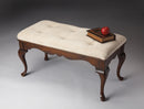 Grace 38 in. W Rectangular Upholstered and Wooden Traditional Queen Anne Accent Bench by Butler Specialty Company