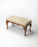 Grace 38 in. W Rectangular Upholstered and Wooden Traditional Queen Anne Accent Bench by Butler Specialty Company
