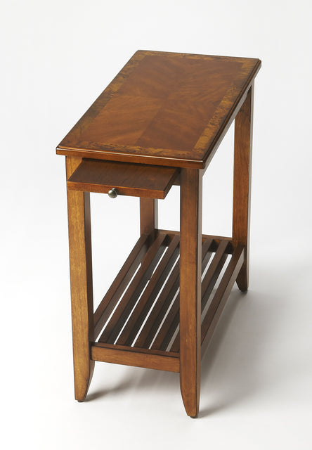 Irvine 12 in. W Rectangular Wood Side Table with Pull-Out Tray and Lower Open Shelf by Butler Specialty Company
