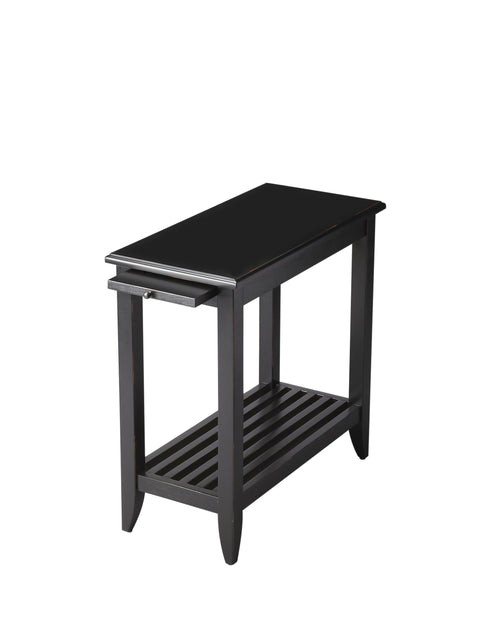 Irvine 12 in. W Rectangular Wood Side Table with Pull-Out Tray and Lower Open Shelf by Butler Specialty Company
