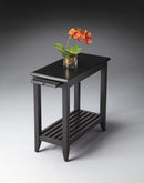 Irvine 12 in. W Rectangular Wood Side Table with Pull-Out Tray and Lower Open Shelf by Butler Specialty Company