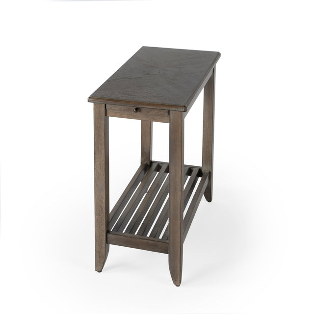 Irvine 12 in. W Rectangular Wood Side Table with Pull-Out Tray and Lower Open Shelf by Butler Specialty Company